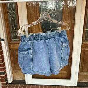 Forever 21 Light Blue Cargo Shorts